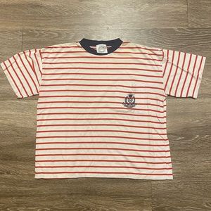 VINTAGE retro nautical striped t shirt